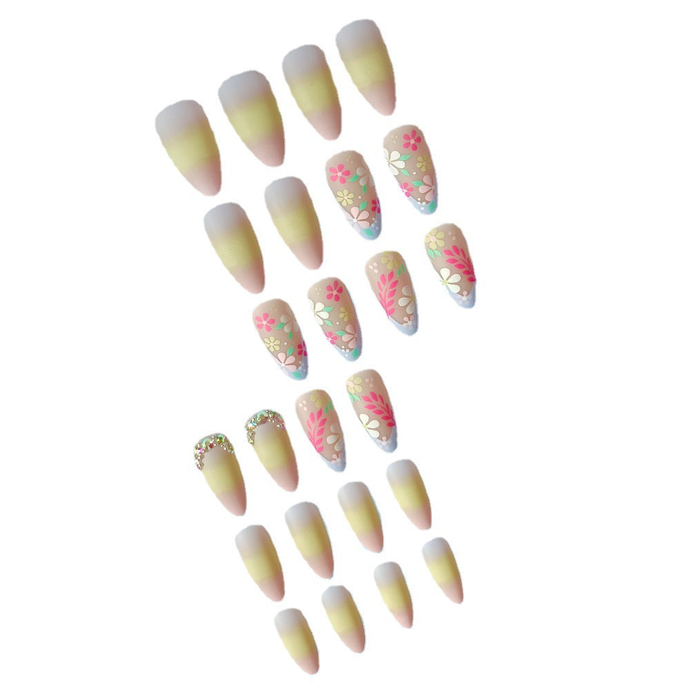 Wholesale Colorful Camellia Medium Almond Water Drops Nail Stickers